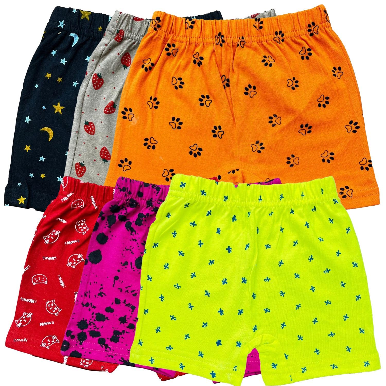 MYO Kids Printed Unisex Bloomers Underwear 100% Cotton Soft Comfortable | Skin Friendly | Innerwear |(Pack of 6)-image-35