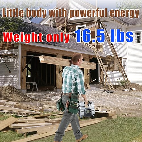 Vista 6 de TC·BL Compresor de aire portátil 110V, compresor de aire ultra silencioso sin aceite y bomba de aire pequeña ligera