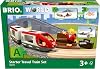 BRIO World – 36079 Starter Travel Train Set | 22-piece wooden toy train set for children over 3 years old