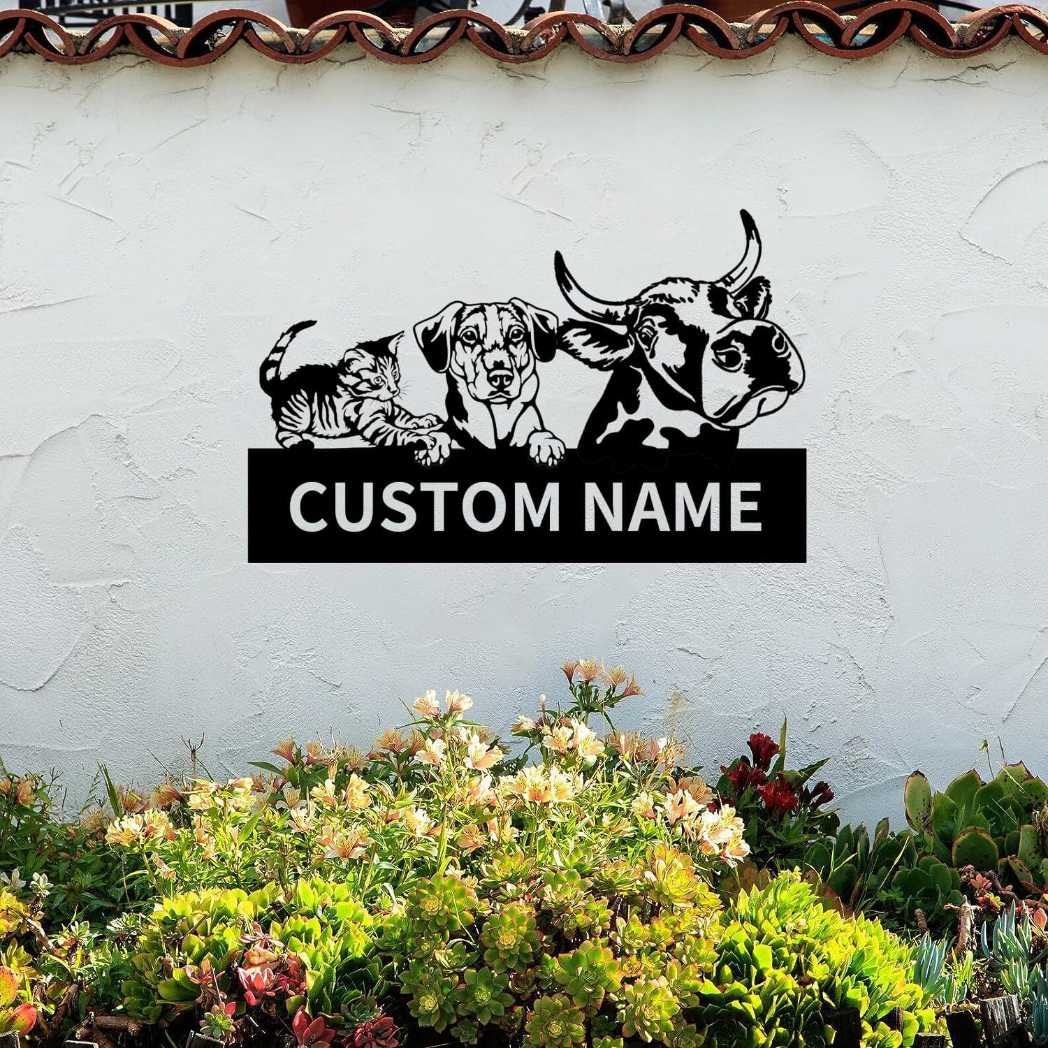 Personalized Split Letter Name Sign | Custom Metal Name Sign | Indoor/Outdoor Wedding Gift Ideas | Last Name Sign | Front Door Hanger | Monogram Sign