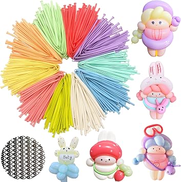 200-Piece 260Q Long Balloons Kit for Animal Balloons, Twisting Art & Party Decor Durable & Creative Fun