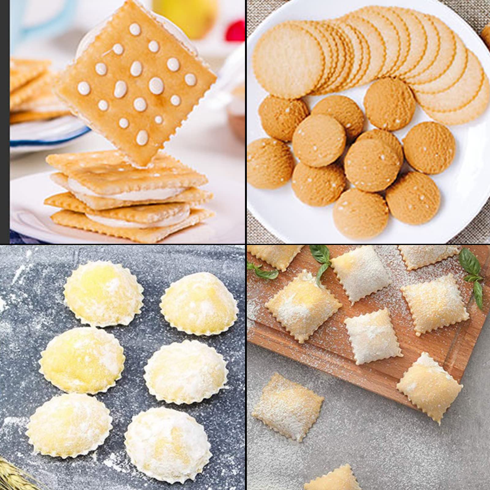 Rotella per tagliapasta per ravioli con manico lungo in legno, in lega di zinco per pizza per casa e cucina