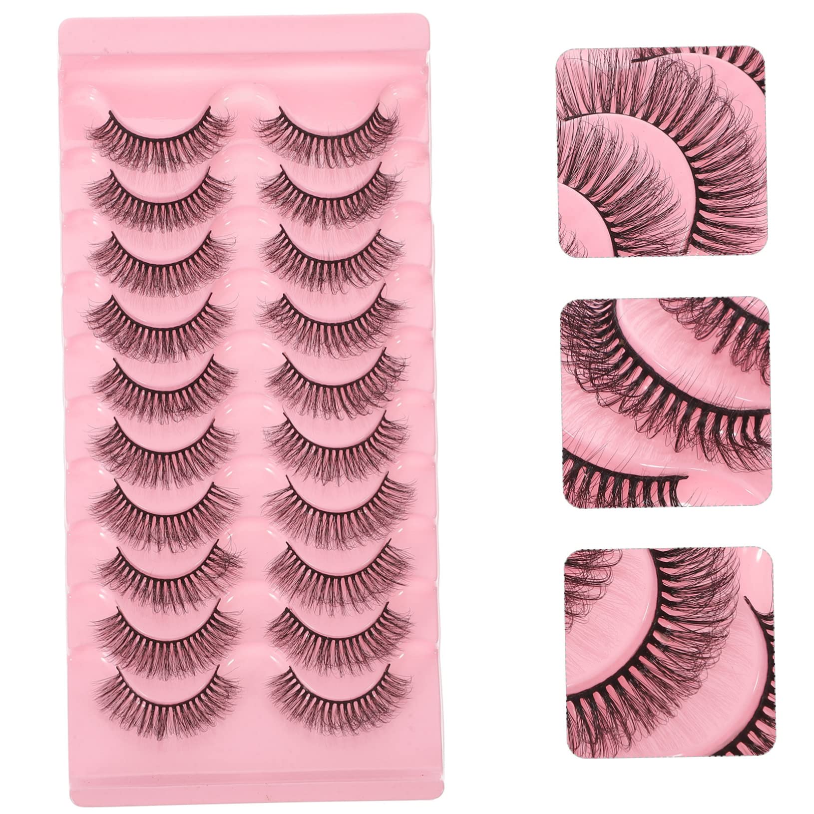 FOMIYES Paquete De 4 Pestañas Postizas Esponjosas Accesorios De Maquillaje Para Mujeres Fiestas 10 Pares X 4