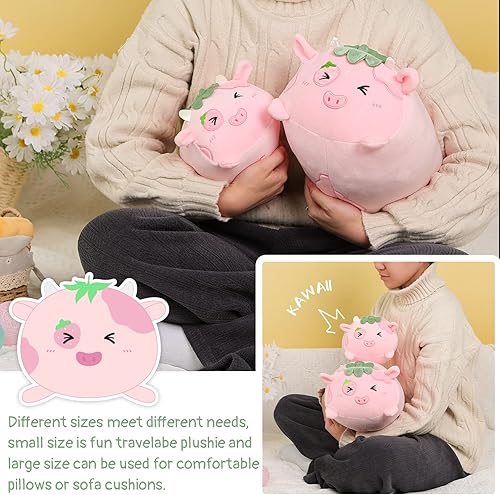Miniatura 83 de AIXINI Bonita almohada de felpa de ajolote rosa de 8 pulgadas, animal de peluche luminoso de salamandra ajolotl, suave peluche Kawaii para abrazar