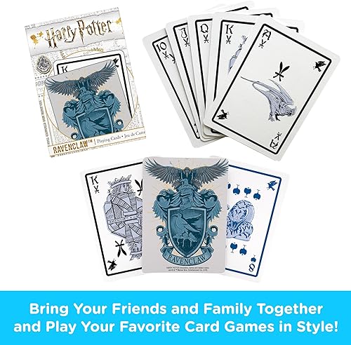 Miniatura 4 de Aquarius Harry Potter - Baraja de cartas con temática de Ravenclaw para tus juegos de cartas favoritos, mercancía y coleccionables con licencia
