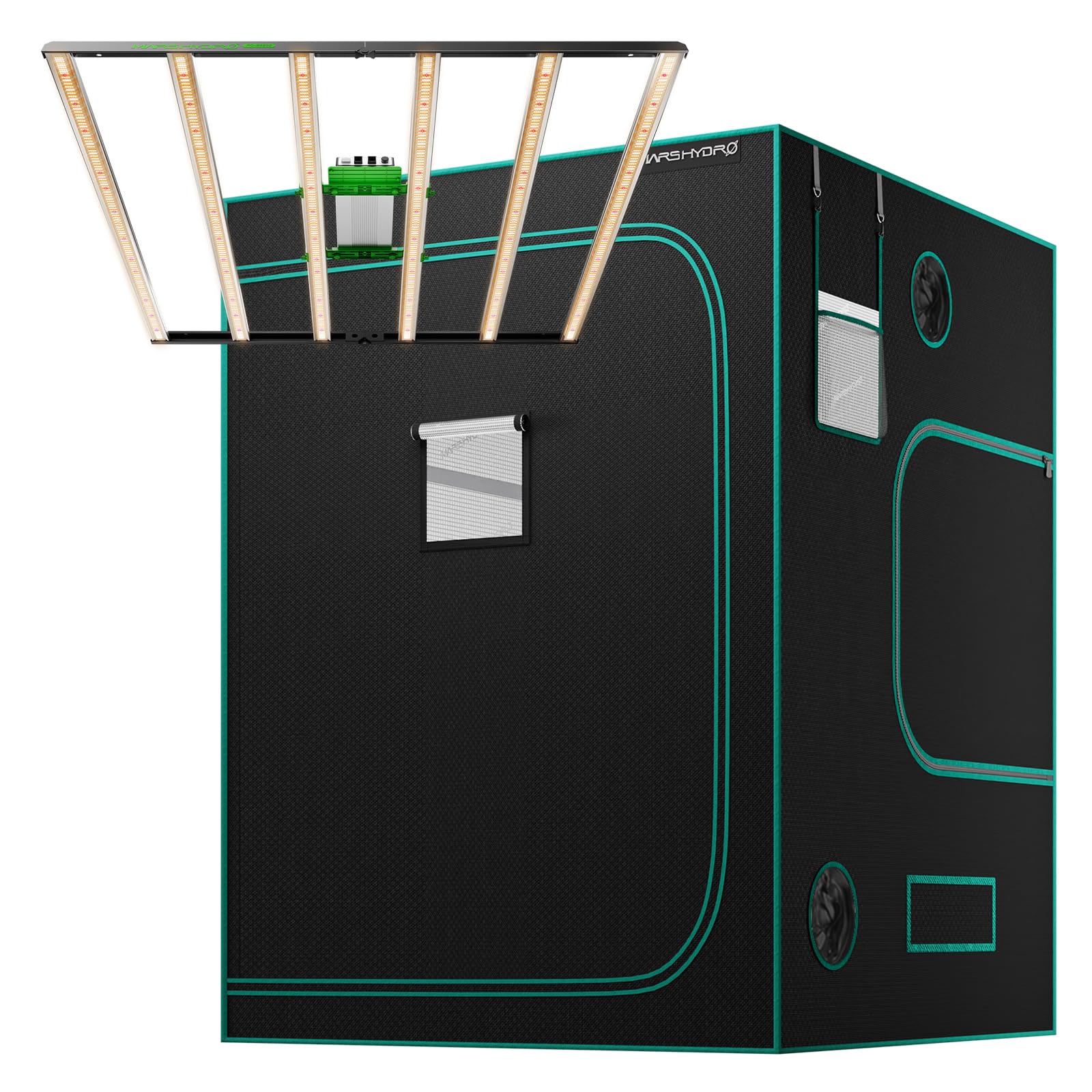 MARS HYDRO5x5 Grow Tent (60"x60"x80") & 730Watt FC-E6500 Foldable LED Grow Light Combo Kit, Indoor Plant Growing Set with Even PPFD Distribution, Maximizes Plant Yield in Hydroponics or Indoor Garden