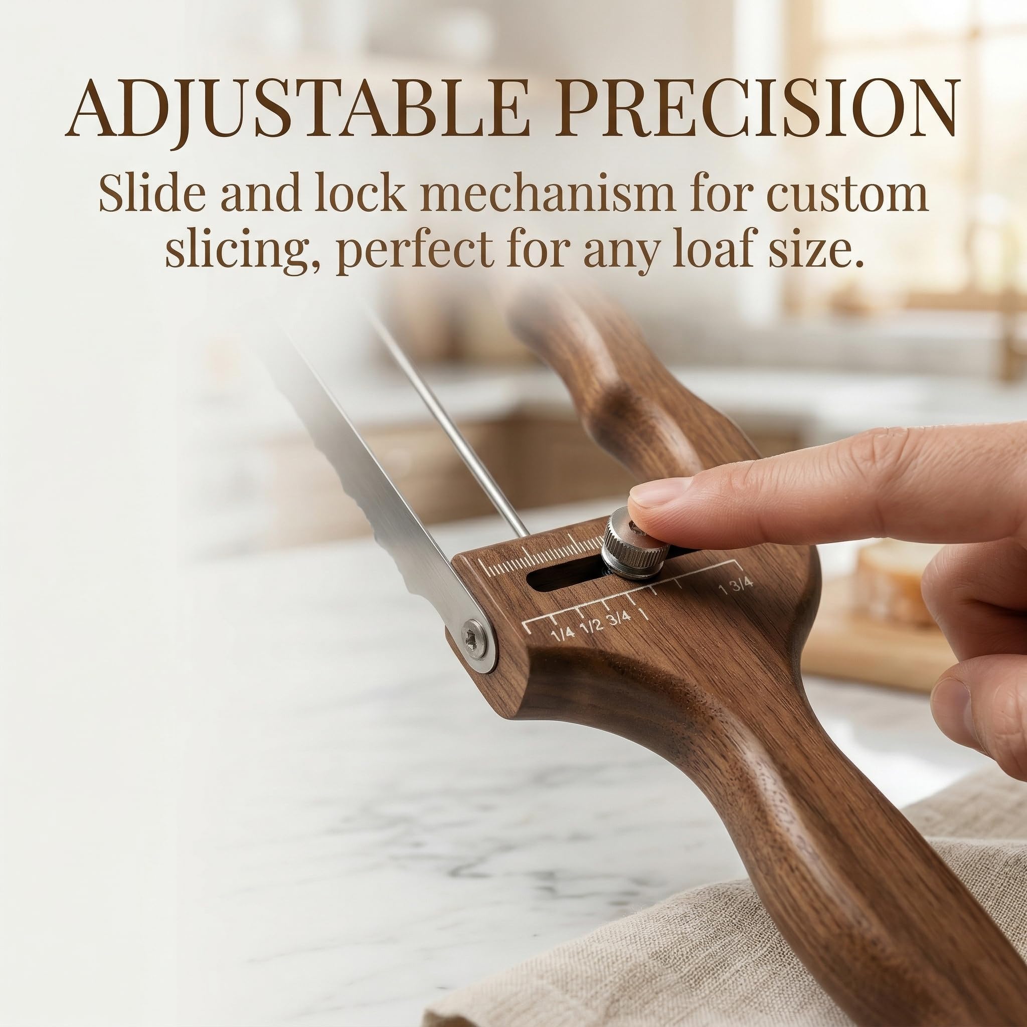 Adjustable Bread Knife - Slice Perfect Loaves! -4
