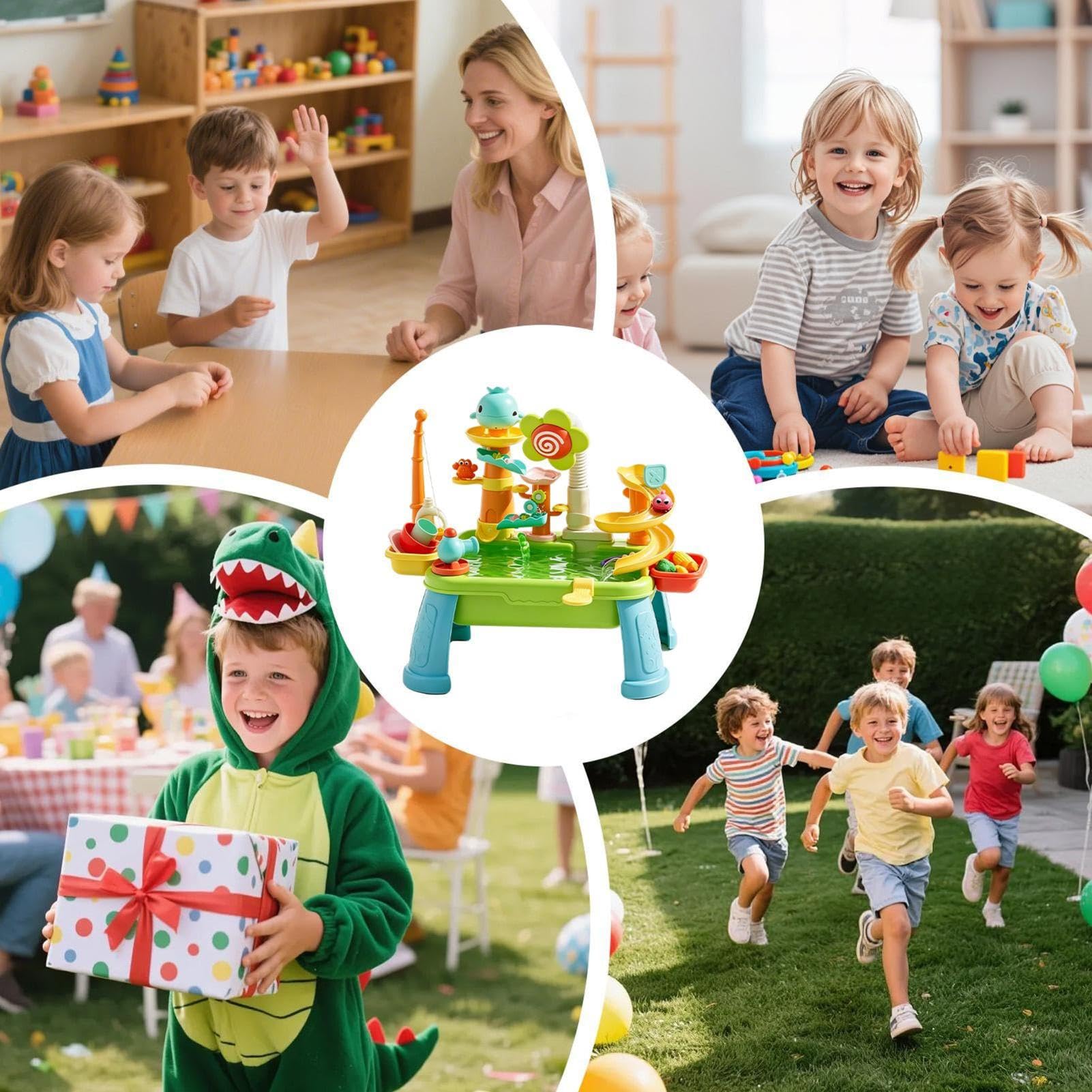 Lavabo con Agua Corriente para Juego Juguete Eléctrico Interactivo Y Con | Mesa De Agua Pequeña En Cocina, Interior, Baño, Jardín, Juego Preescolar
