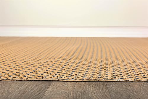 Miniatura 3 de Rugshop Elba contemporánea - Alfombra de plástico reciclado de alta calidad, reversible, enjuagable, impermeable, 3 x 5 pies, color azul marino