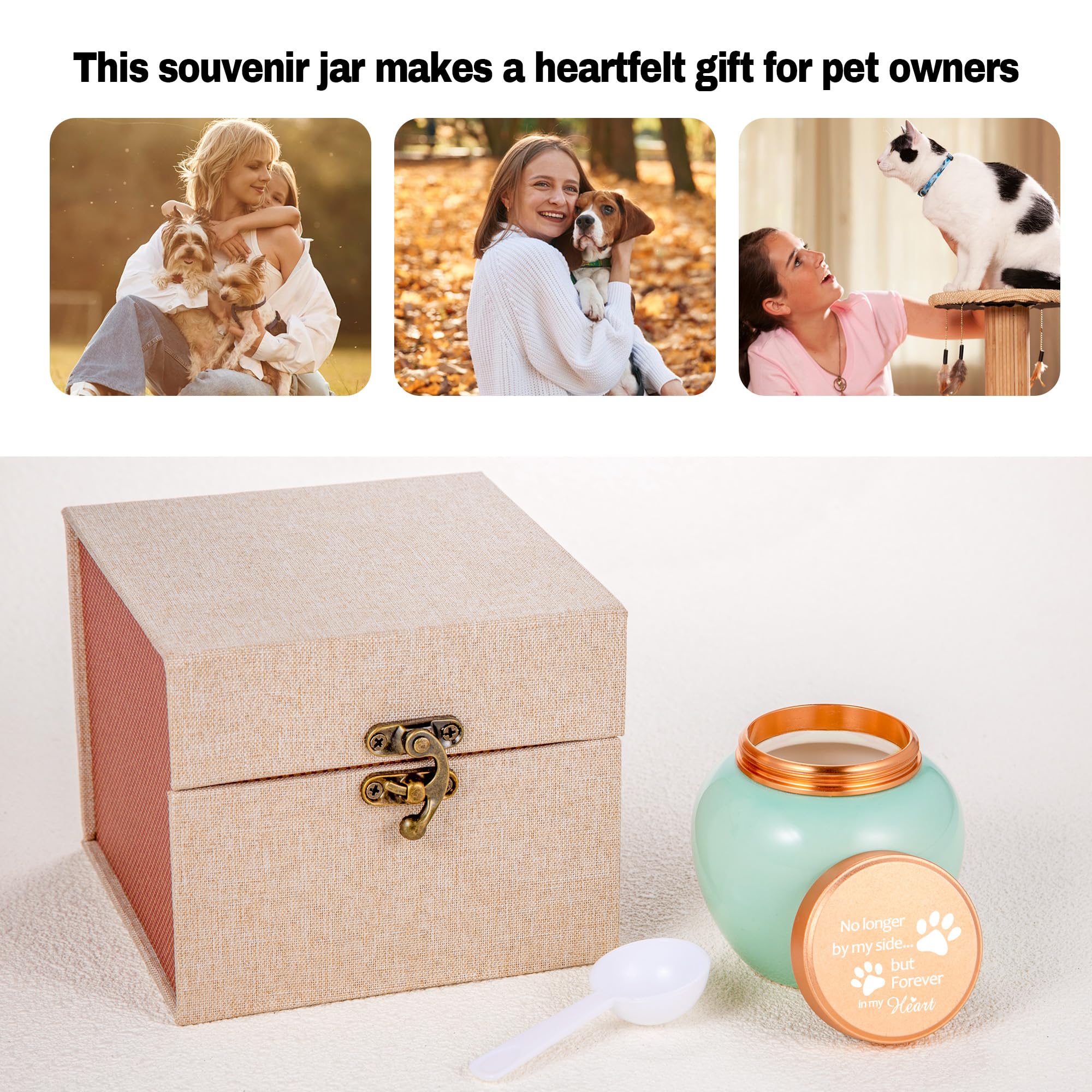 Small Keepsake Urns for Ashes, Decorative Funeral Memorial Urn, No Longer by my Side - Image 2
