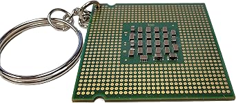 The Ultimate Geek Accessory - Recycled CPU Processor Keychain Made from Reclaimed Computer Parts