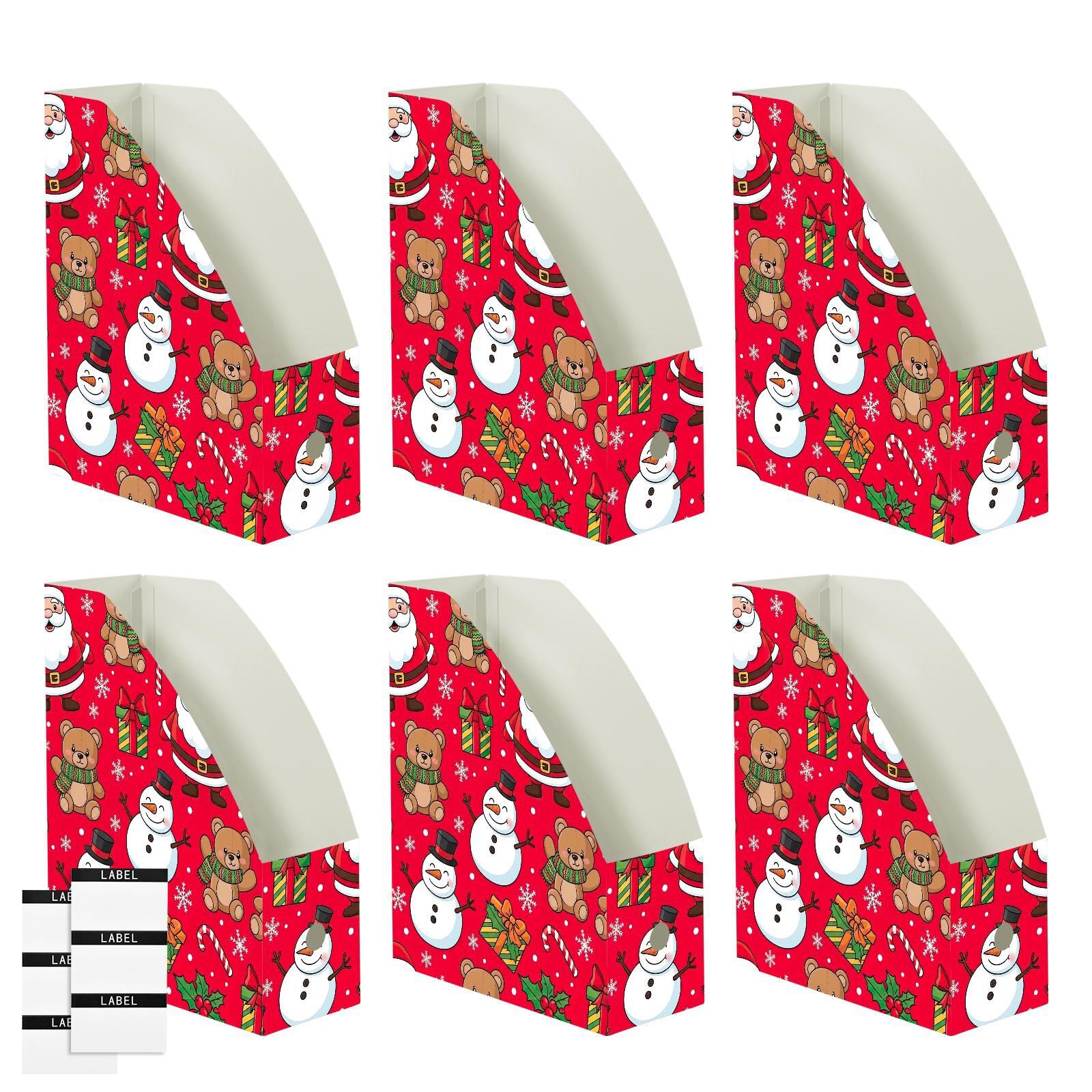 Cartella portadocumenti in stile moderno con cartoni animati, colore: rosso