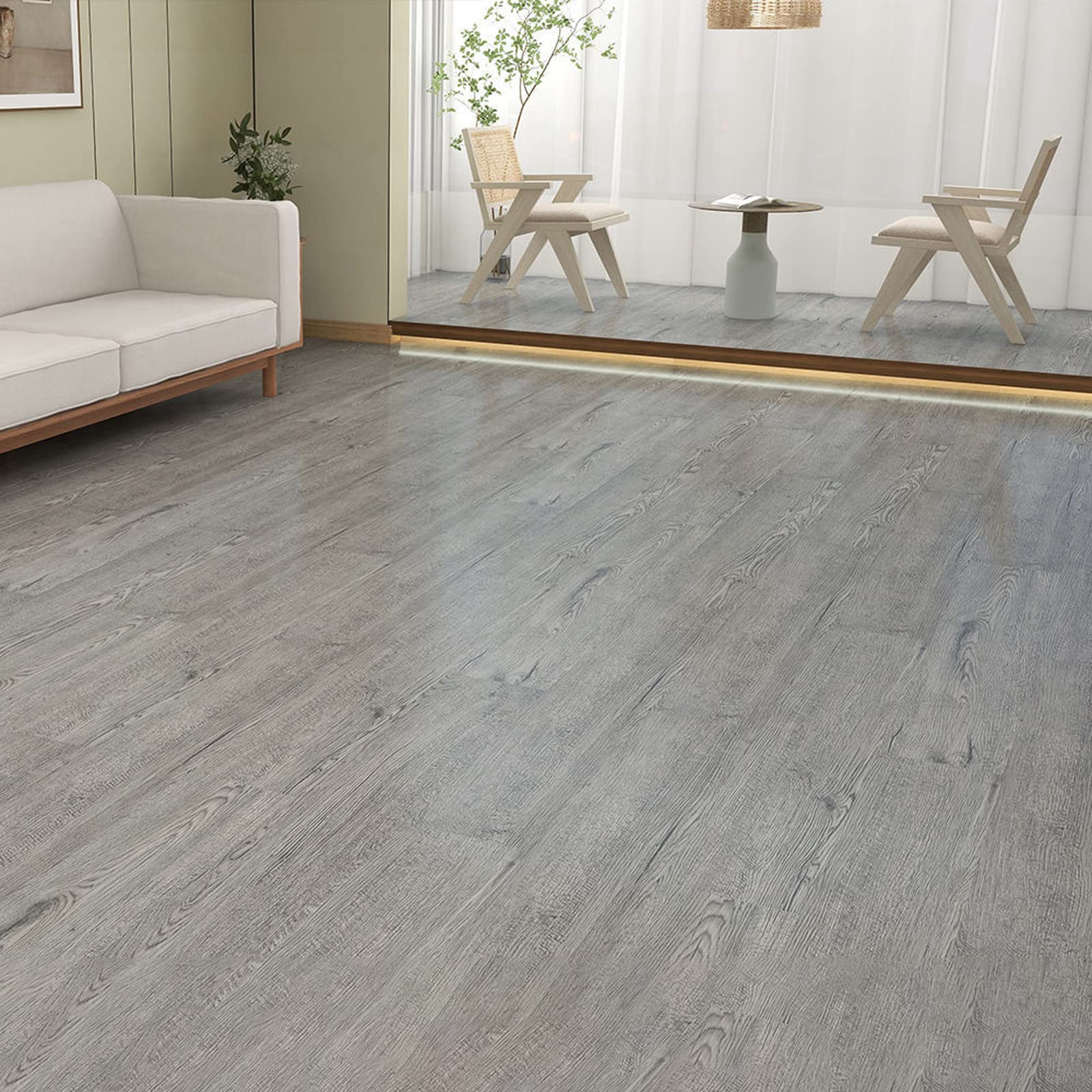 Pellicola Adesiva Effetto Legno Carta Autoadesiva in Vinile Peel And Stick Piastrelle per Pavimenti Rotolo di Pellicola Effetto Legno Quadrato per Cucina Soggiorno(Size:1sqm,Color:B-35)