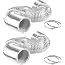 12 Inch X 25 Ft Dryer Vent Hose IPower 4-Pack Aluminum Flex
