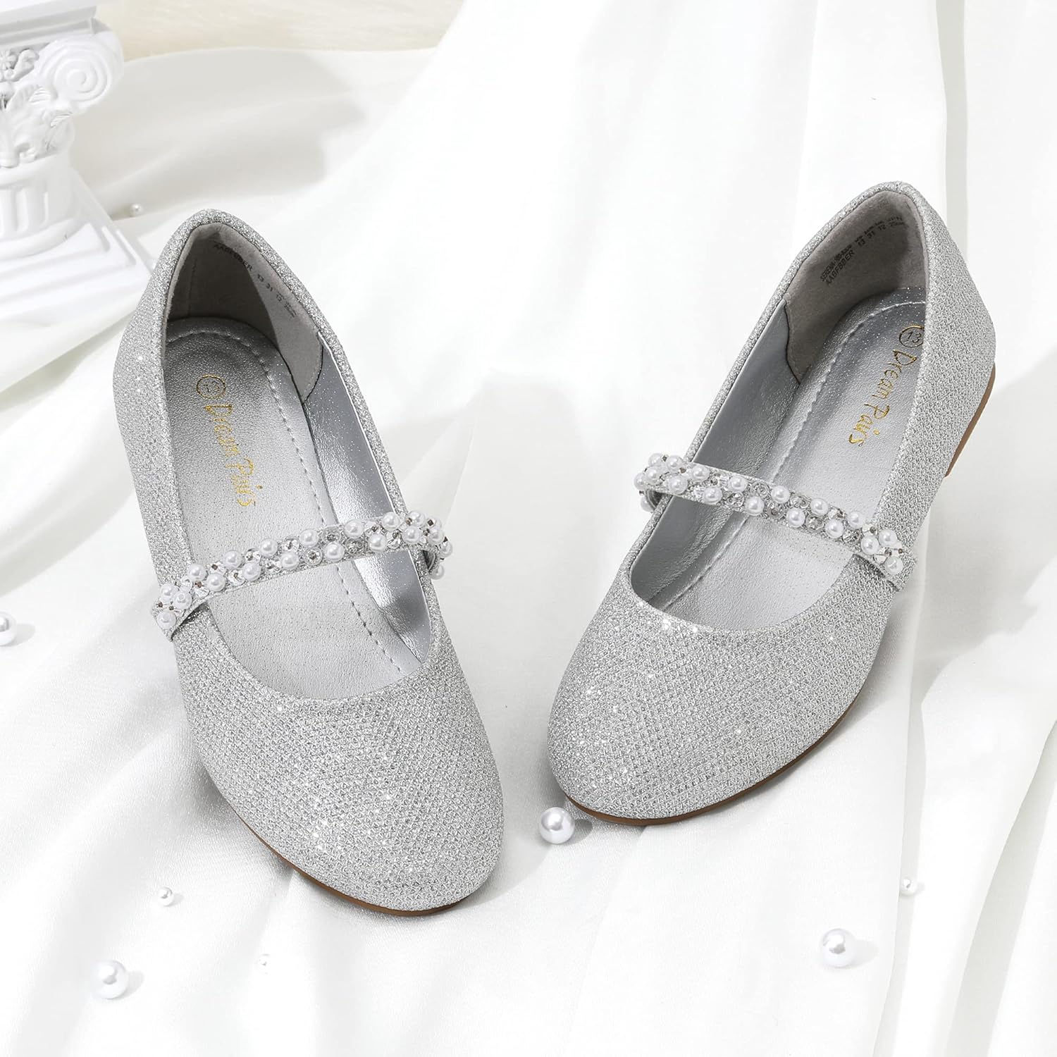 DREAM PAIRS Girls Mary Jane Dress Shoes Ballerina Flats for Wedding, Party (Toddler/Little Kid/Big Kid) - Image 3