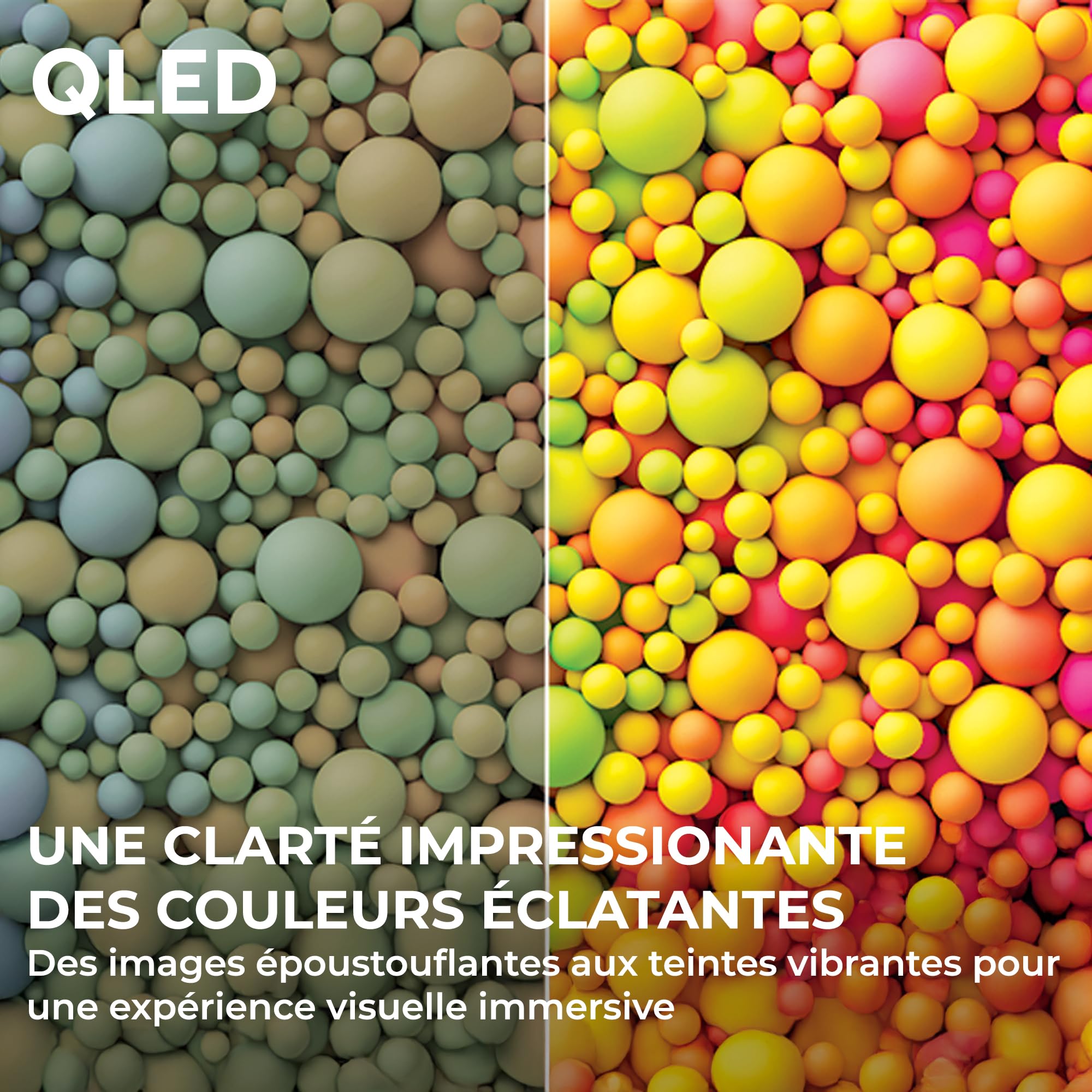 Haier QLED 4K UHD S81FUX - 43", Smart TV, Google TV, Dolby Audio, HDR10, Télécommande Intelligente, Google Assistant, Bluetooth 5.1, Gaming Accelerator, USB 2.0, DBX TV, HDMI 2.1 x 4