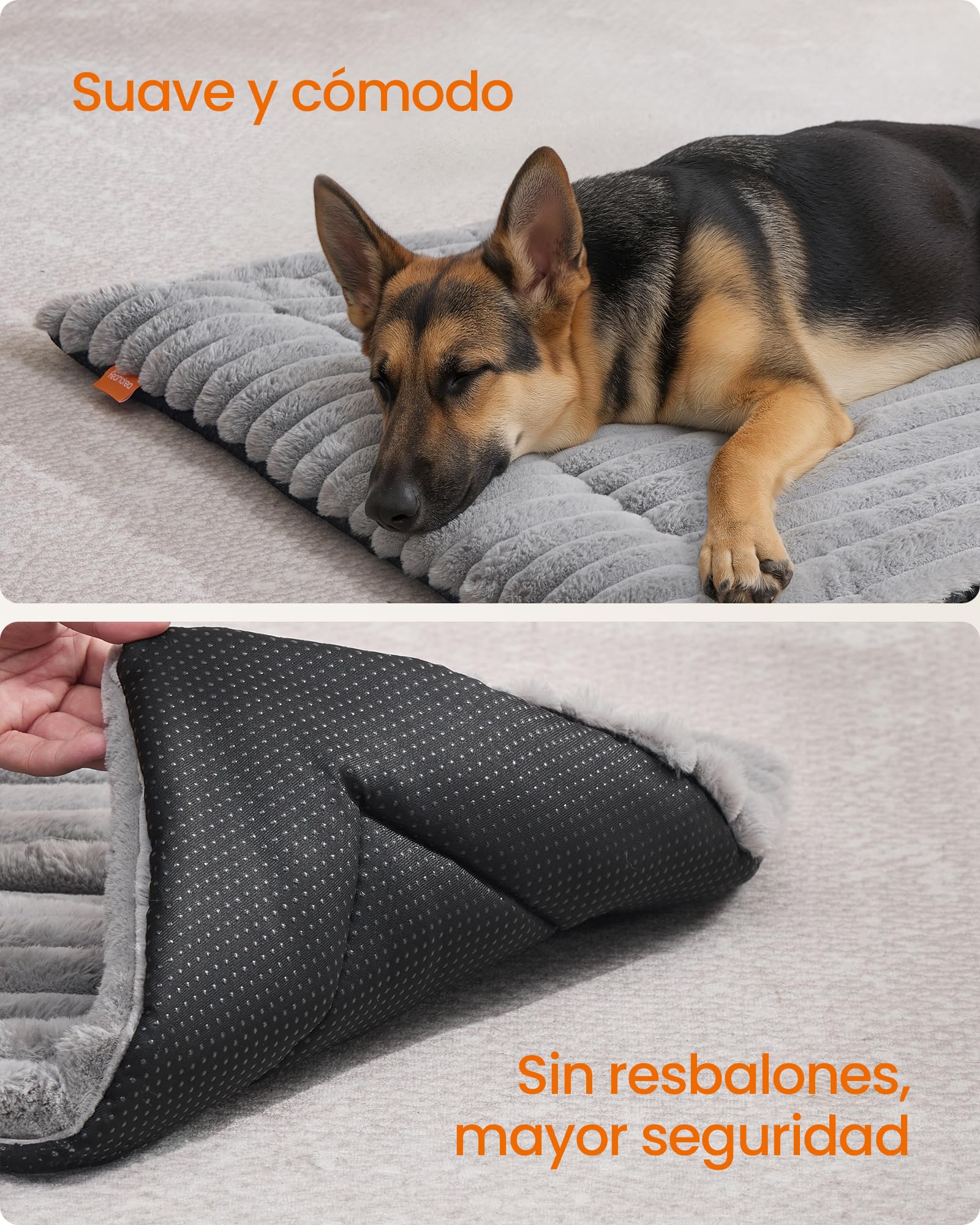 Feandrea Manta para Perros, XXL, 120 x 75 cm, Alfombra para Mascotas para Perros y Gatos, Lavable a Máquina, Protector de Sofá, Gris Paloma PPB045GD01