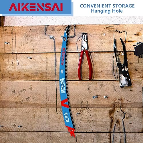 Miniatura 5 de 3-Picec 6TPI - Hojas de sierra de poda de 15 pulgadas con borde curvado, hojas de sierra para árbol con dientes japoneses