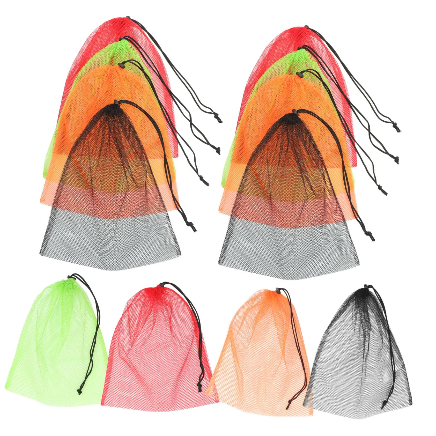 PRETYZOOM 8pcs Mesh Produce Storage Bags Large Net Bag for Laundry Extra Large Capacity Clothes Storage Bag Drawstring