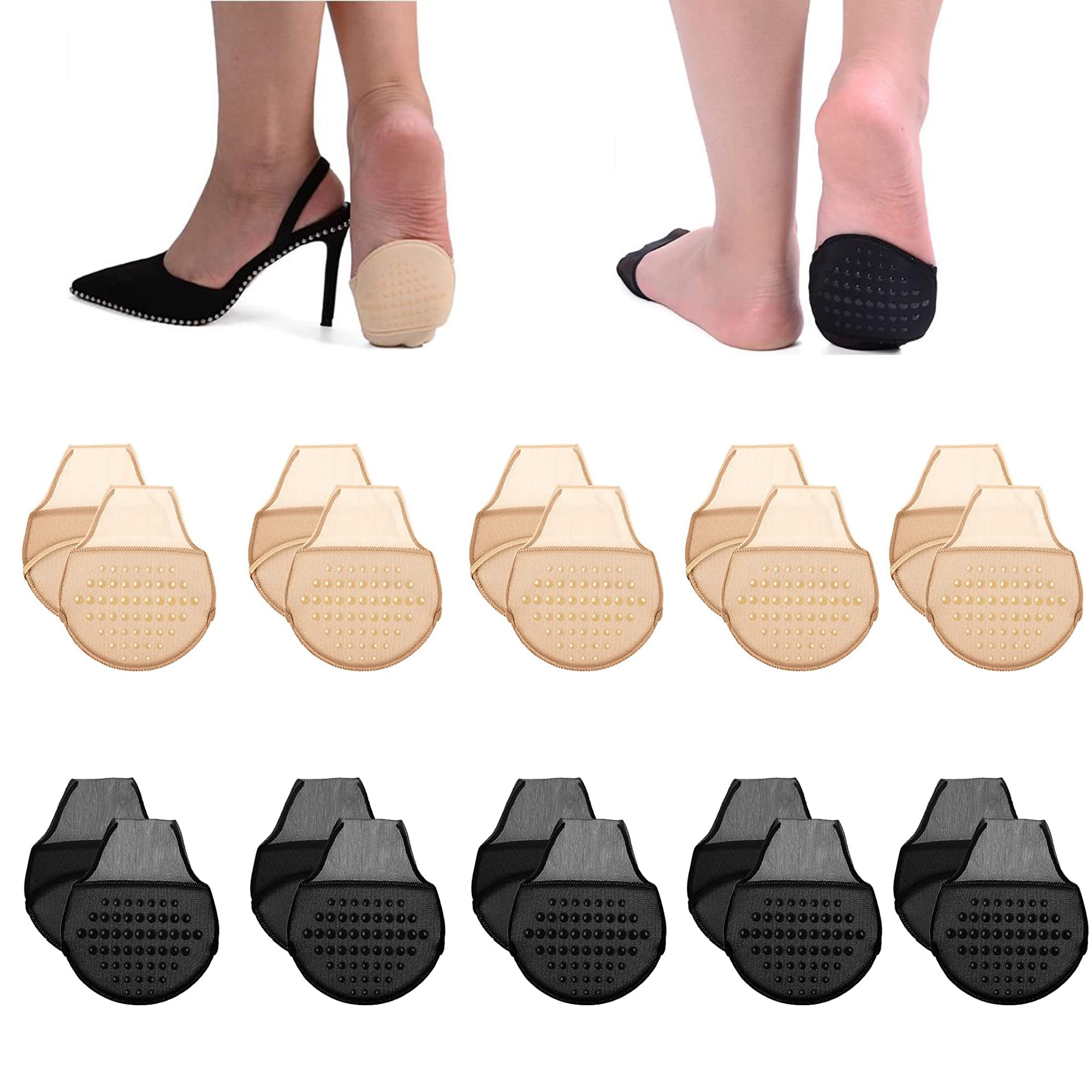 Buy Toe Cover with Padding Toe Topper Liner Socks, Women's NonSkid