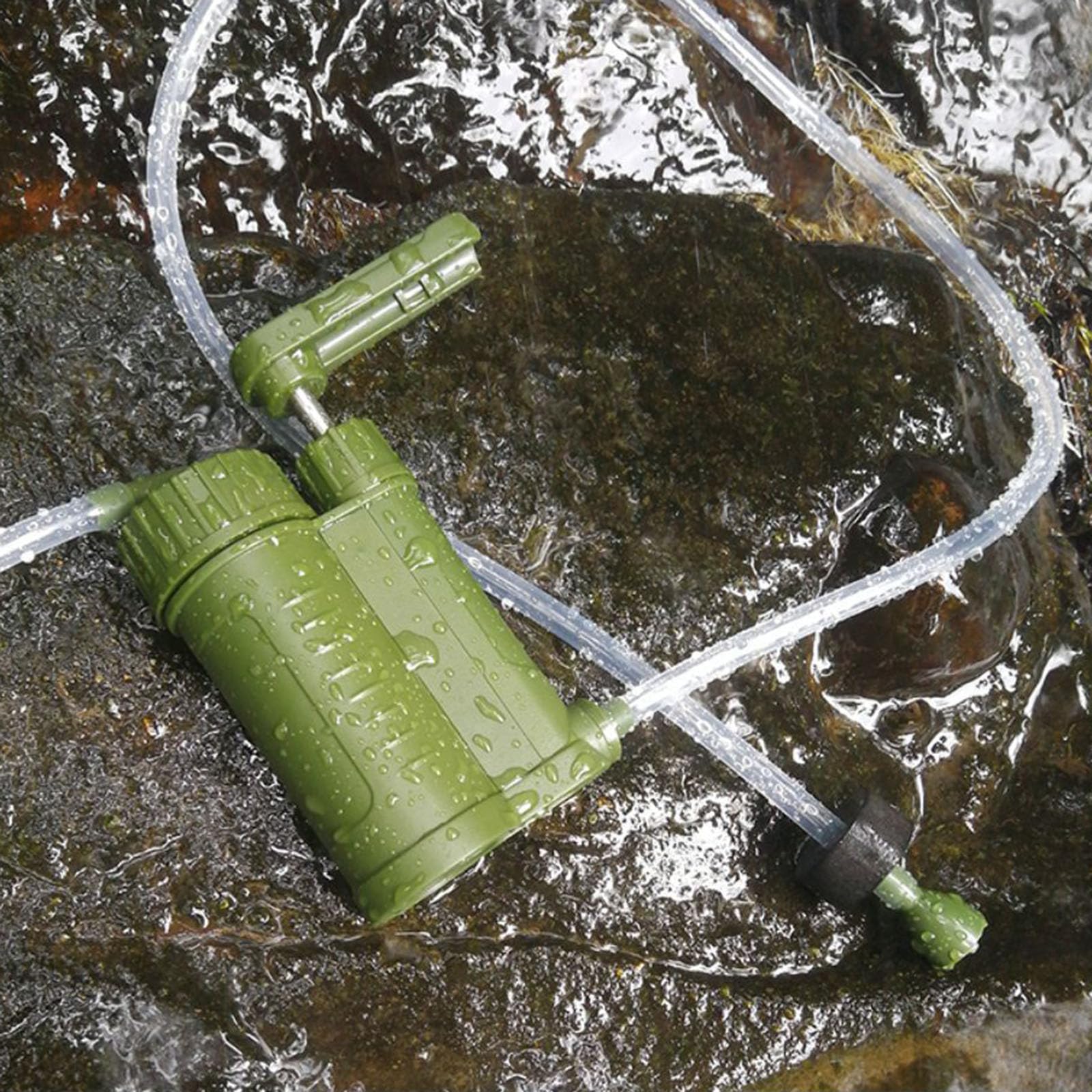 Filtre à Eau Camping Portable, Purificateur d'eau Extérieur pour Randonnée, Camping, Survie d'urgence, Voyage & Voiture, Élimine Les Impuretés, Volume Net Total d'eau ≥ 2000L