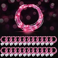 Vista 17 de AIKEI Paquete de 12 luces LED de hadas que funcionan con pilas, guirnaldas de luces impermeables de 7 pies, 20 luces LED de luciérnagas estrelladas