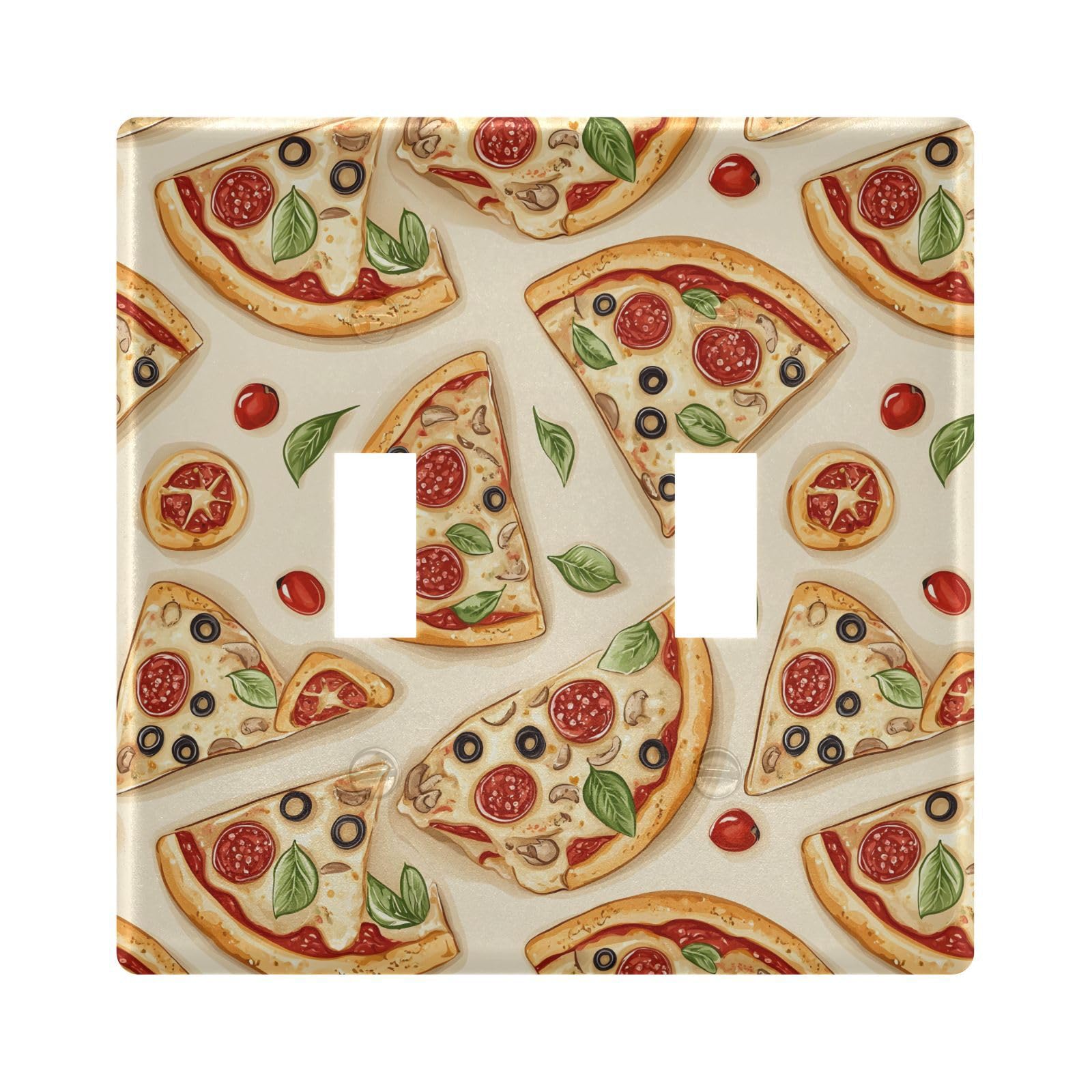 UMIRIKO Pizza Slices Light Switch Cover Plate Covers Decorative Double Toggle Home Decor 202b8053