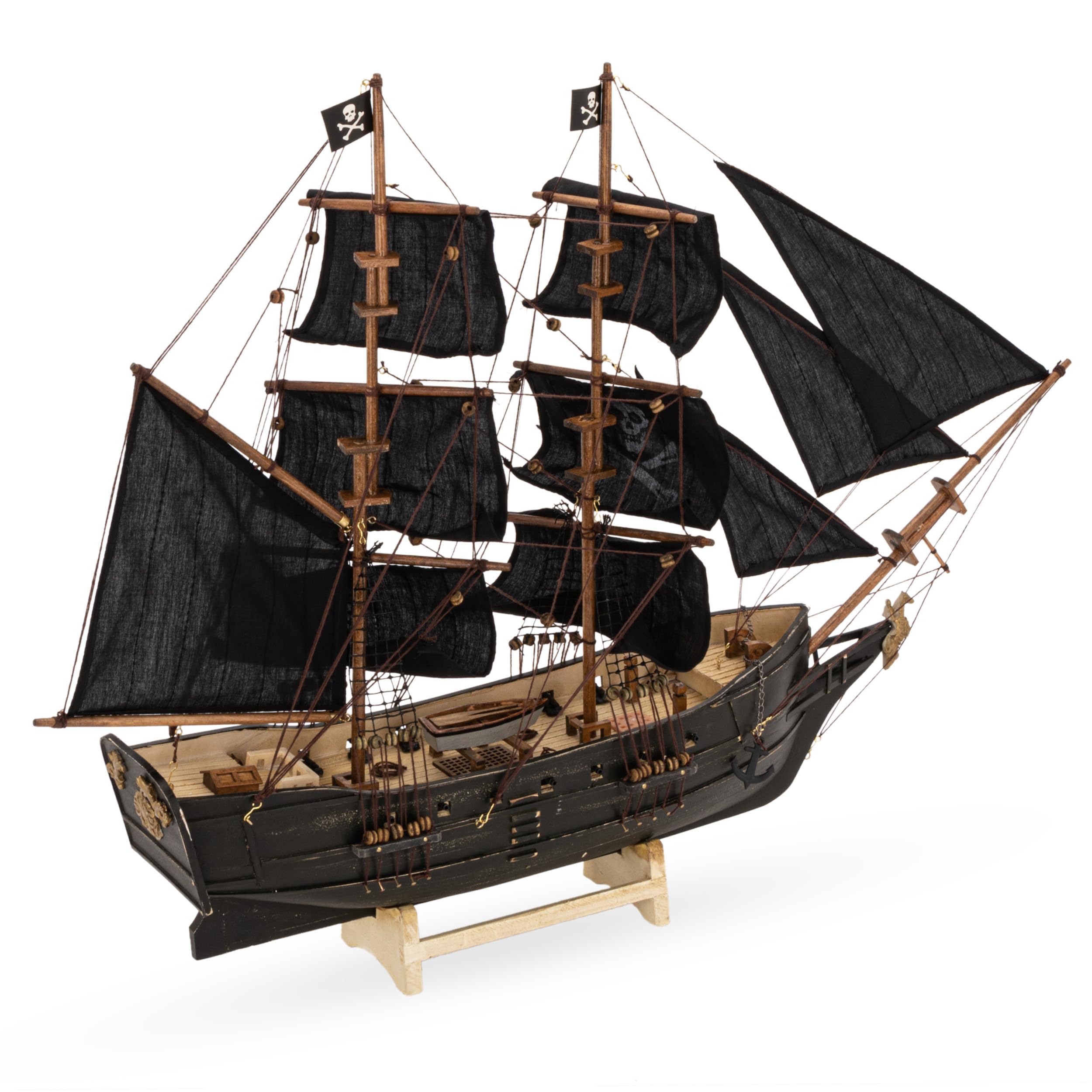 NKlaus Barco pirata náutico, 78 x 60 cm, madera, decoración marítima, velero 14953
