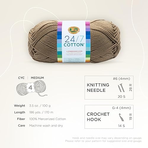 Vista 42 de (1 madeja) Hilo de algodón 24/7, terracota