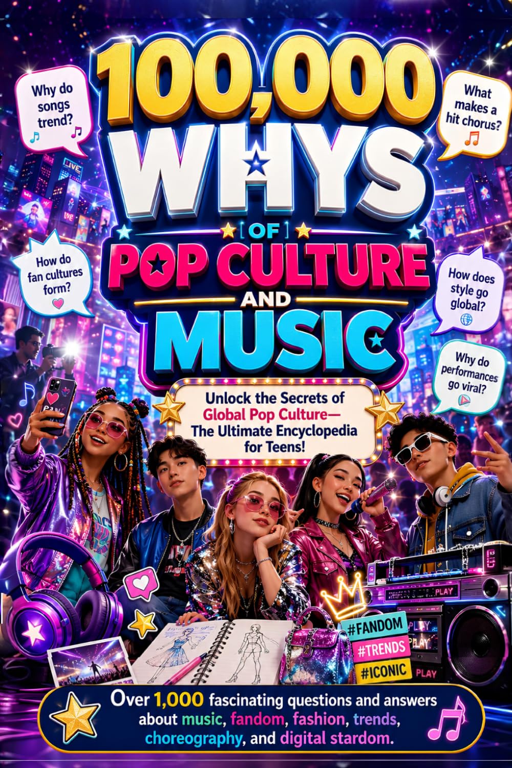 100,000 Whys of Pop Culture and Music: An Encyclopedia of Mind-Blowing Questions and Answers for Curious Teens Seeking Smart Knowledge on Choreography and Idol Culture