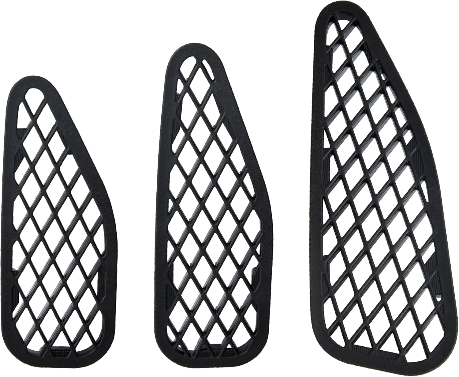 Unifizz 3pcs Black Durable Hood Air Vent Cover for Toyota FJ Cruiser 2007-2021