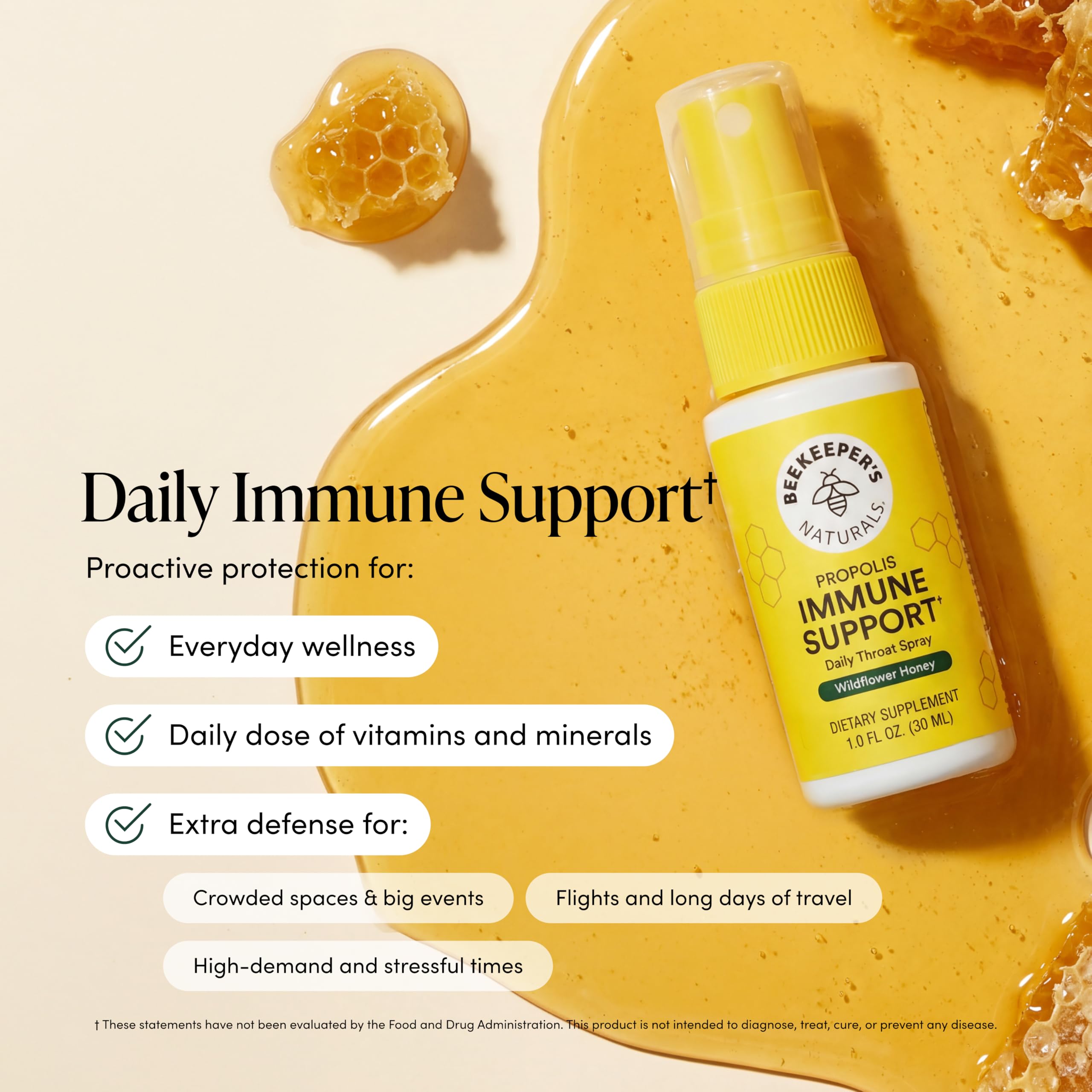 Beekeeper's Naturals Propolis Throat Spray for Daily Immune Support 1oz 2pk — Amazon image 2