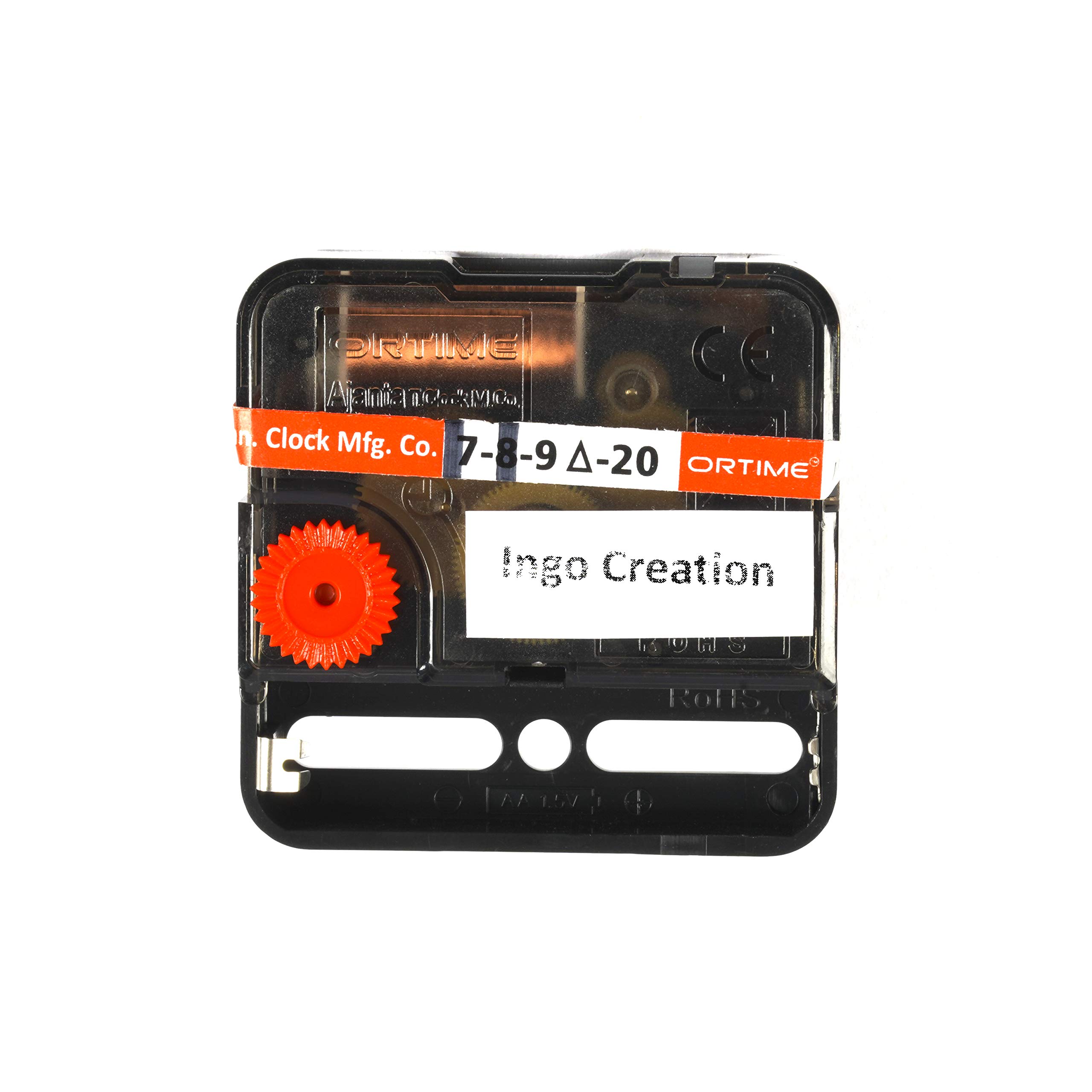 Ingo Creation Ajanta Mfg. Plastic Quartz Sweep and Real Silent Movement Machine for Wall Clock with Stylish Silver Needles | No Tick Tick | Made in India