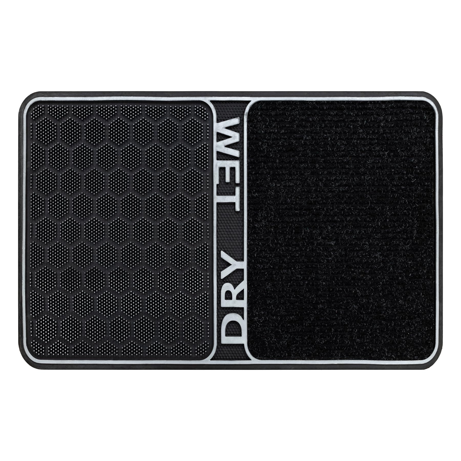 rugsx Felpudo BH DM003 Wet Dry, Antideslizante, Interior, Exterior, Goma - Plata 45x80 cm
