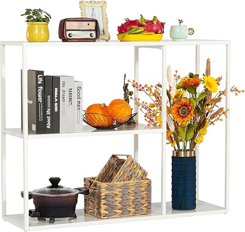 Miniatura 13 de DCLRN Mesa consola, mesa de entrada estrecha y larga con estante de almacenamiento para entrada, vestíbulo, pasillo, sofá, sala de estar, bar, Negro