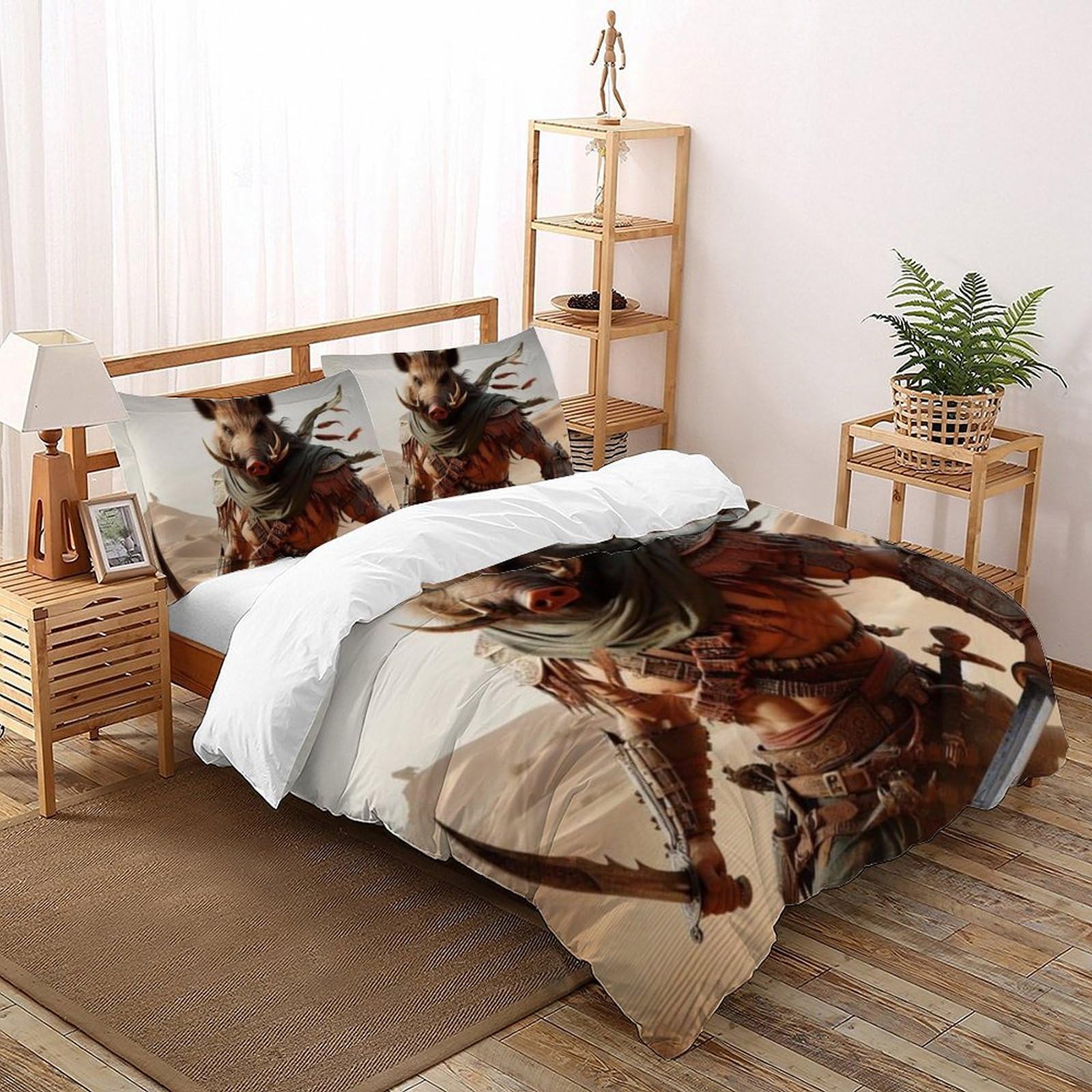 Housse de couette Sanglier 3D pour créer une ambiance nature sauvage dans la chambre enfant