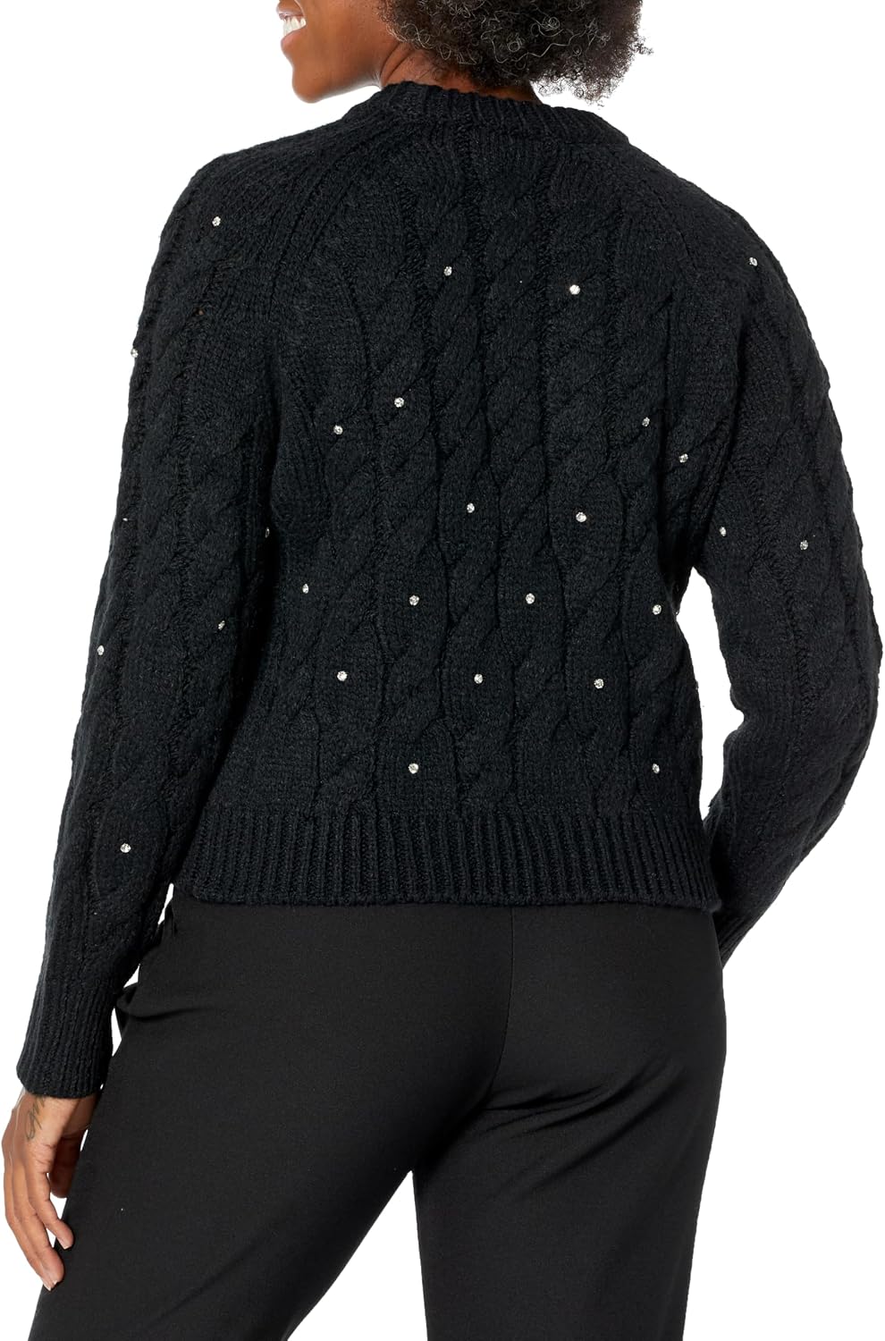 Buffalo David Bitton Women's Magari Ls Crewneck Cable Sweater