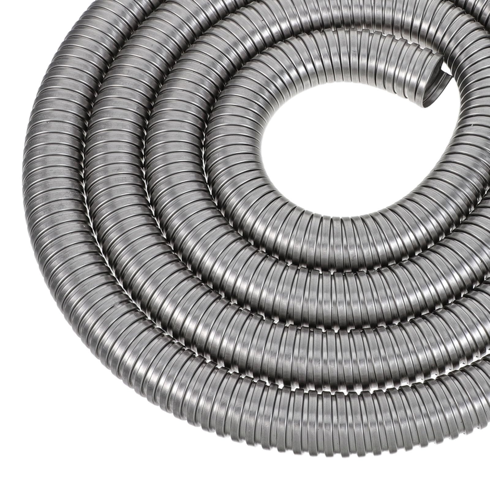 LIFKOME Conduit électrique Flexible, Gaine de câble en Acier Inoxydable 304, Protection ضد Abrasion pour câblage extérieur et Atelier, Argent, Tube métallique Flexible pour Fils,