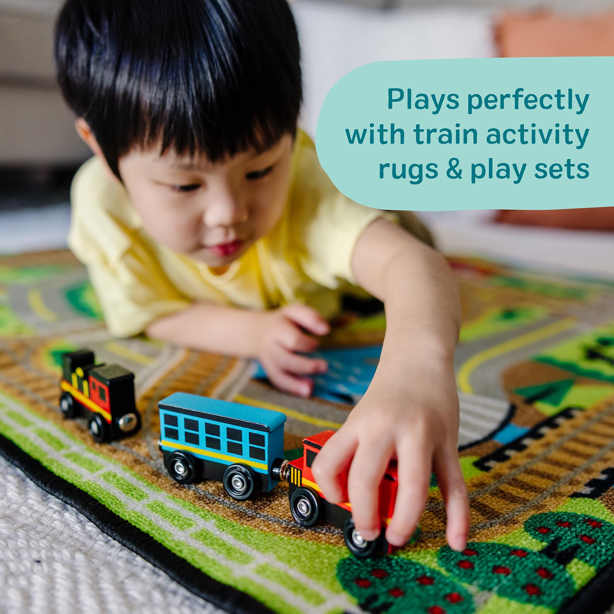 Melissa & Doug Wooden Train Cars Train