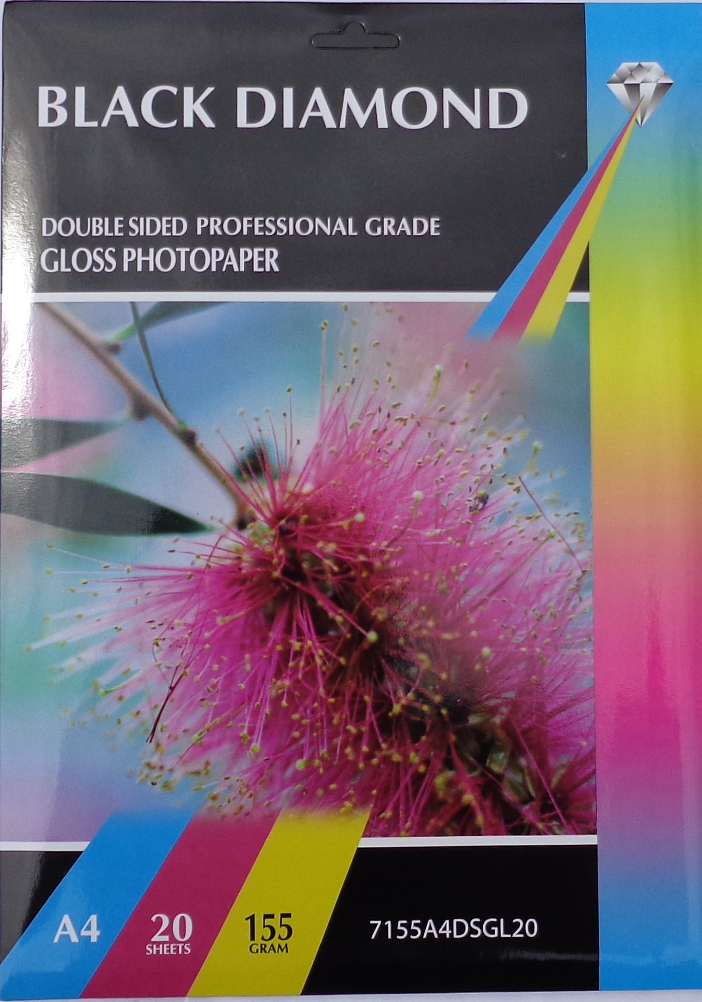 Black Diamond Doppelseitiges Fotopapier, glänzend, A4, 155 g/m², 200 Blatt
