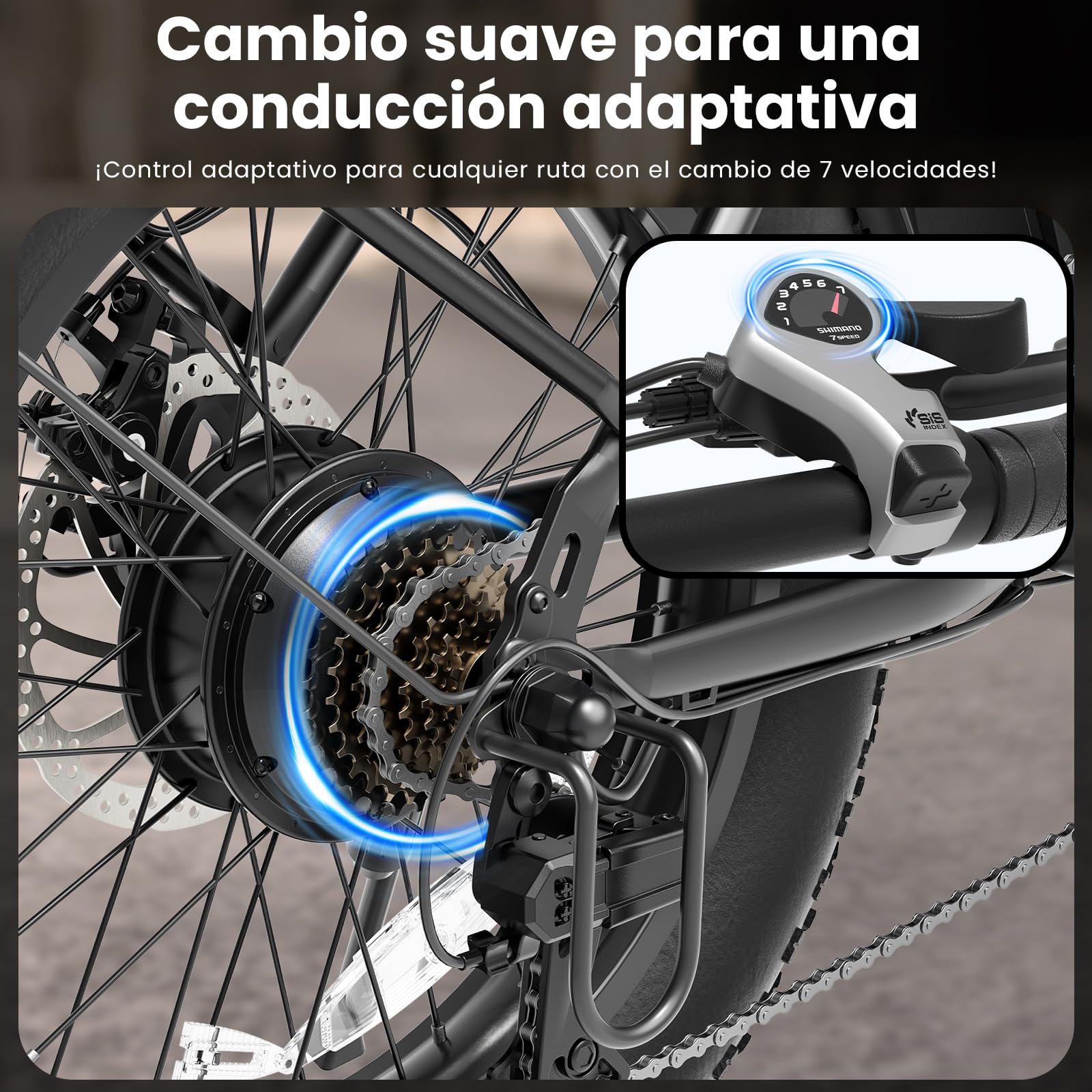 Touroll Bicicleta Eléctrica,S3/ S3 Pro Bici electrica, Fat Bike Plegable 20"×3.0", Autonomía 195 KM, Bici electrica Motor de 250 W, para La Ciudad y La Naturaleza