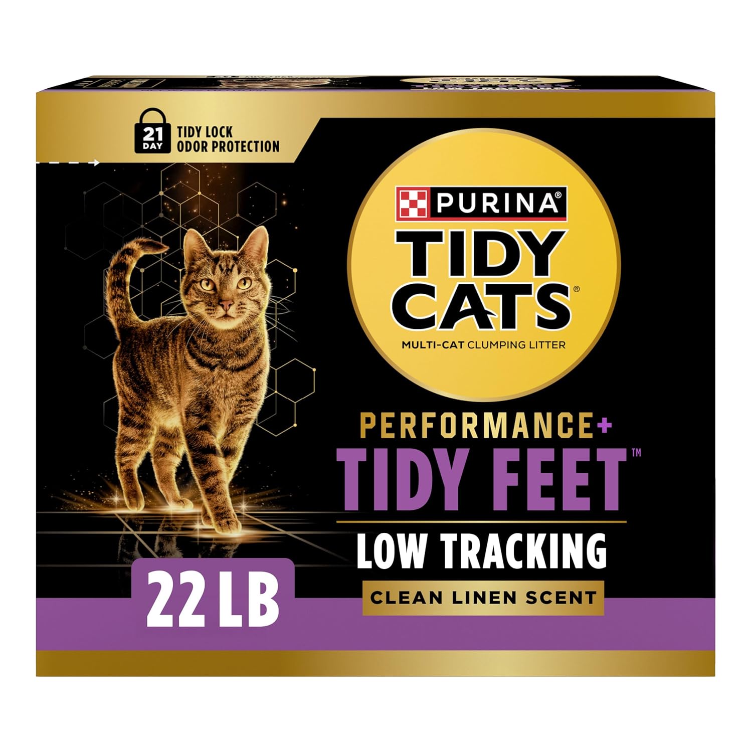 Purina Tidy Cats Tidy Feet Clumping Low Tracking Cat Litter with Odor Control Unscented - 22 lb Box
