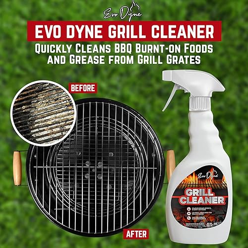 Miniatura 6 de Evo Dyne Spray limpiador de parrilla (32 onzas), fabricado en Estados Unidos, limpia rápidamente los alimentos quemados y la grasa de las rejillas