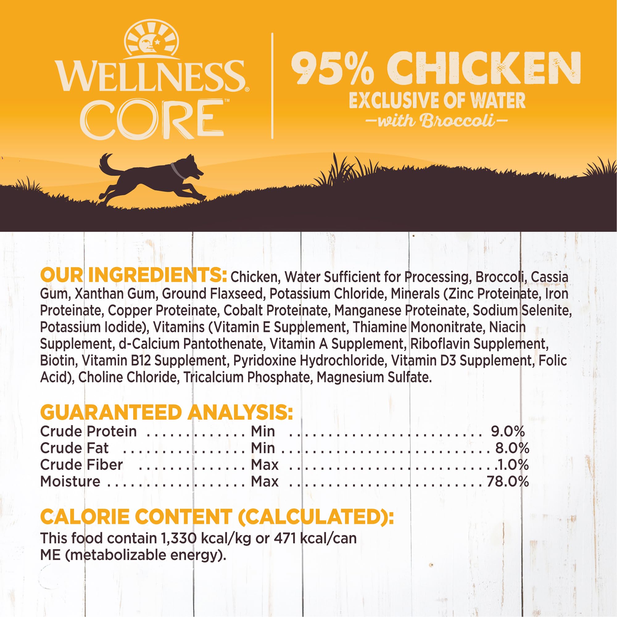 Wellness Natural Pet Food 7994 Can Core 95 Prozent natürliches nasses, getreidefreies Dosenfutter, 12,5