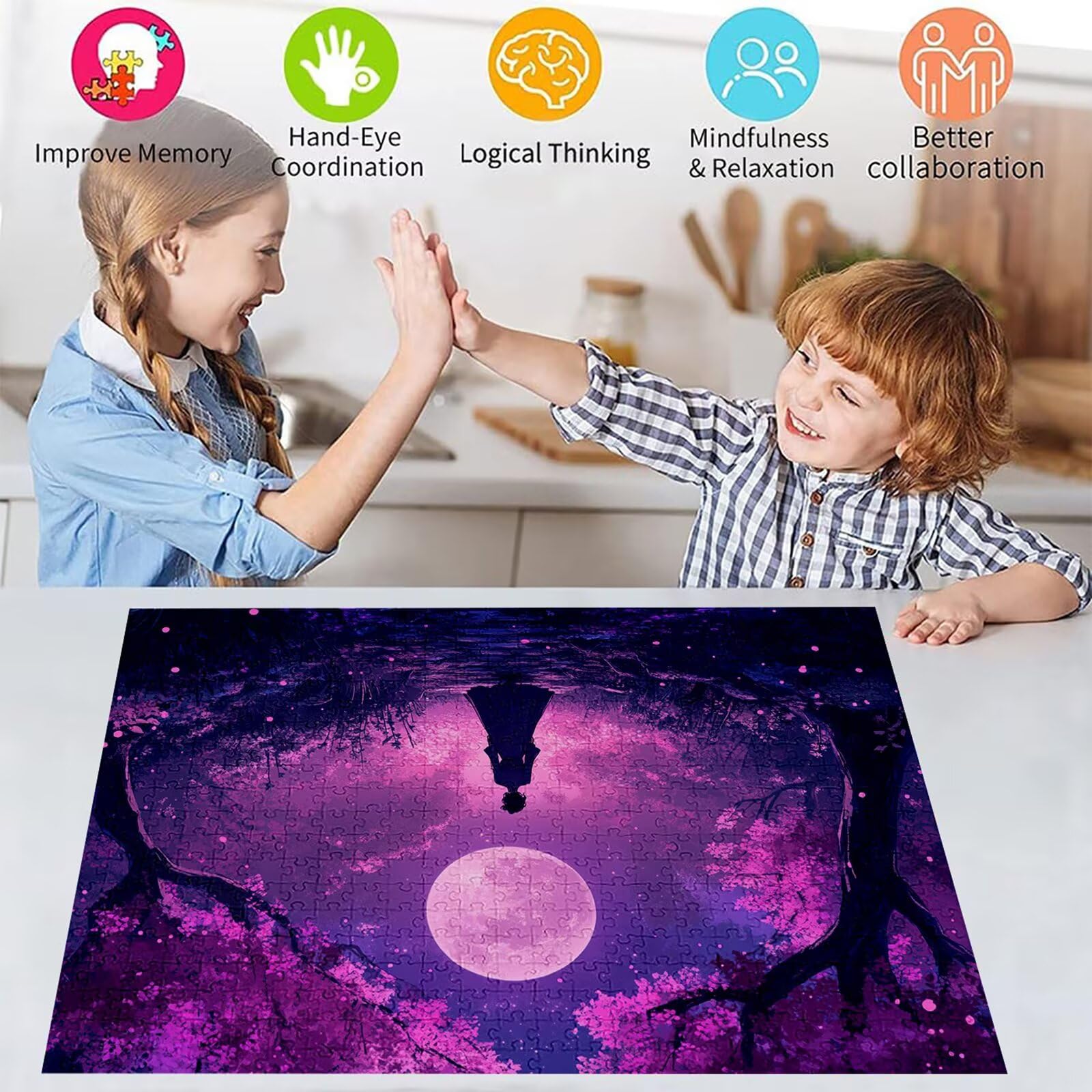Puzzle 4000 elementów leśnych puzzle dla dorosłych kobiet 141 x 87 cm unikalne rzemiosło klasyczne 3D drewniana układanka do rodzinnych gier aktywnych, układanka do samodzielnego wykonania nawet do