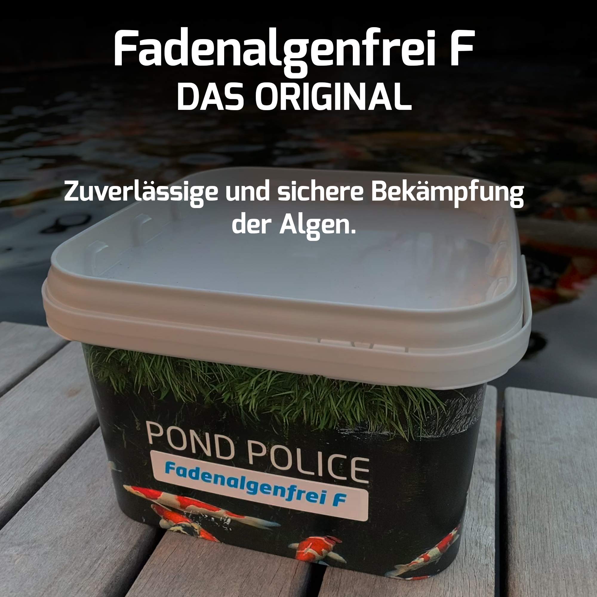 Fadenalgenfrei F • Fadenalgenvernichter 2,5kg • Ganzjähriger Algenvernichter für Teich • Phosphatfreier Fadenalgenvernichter Teich