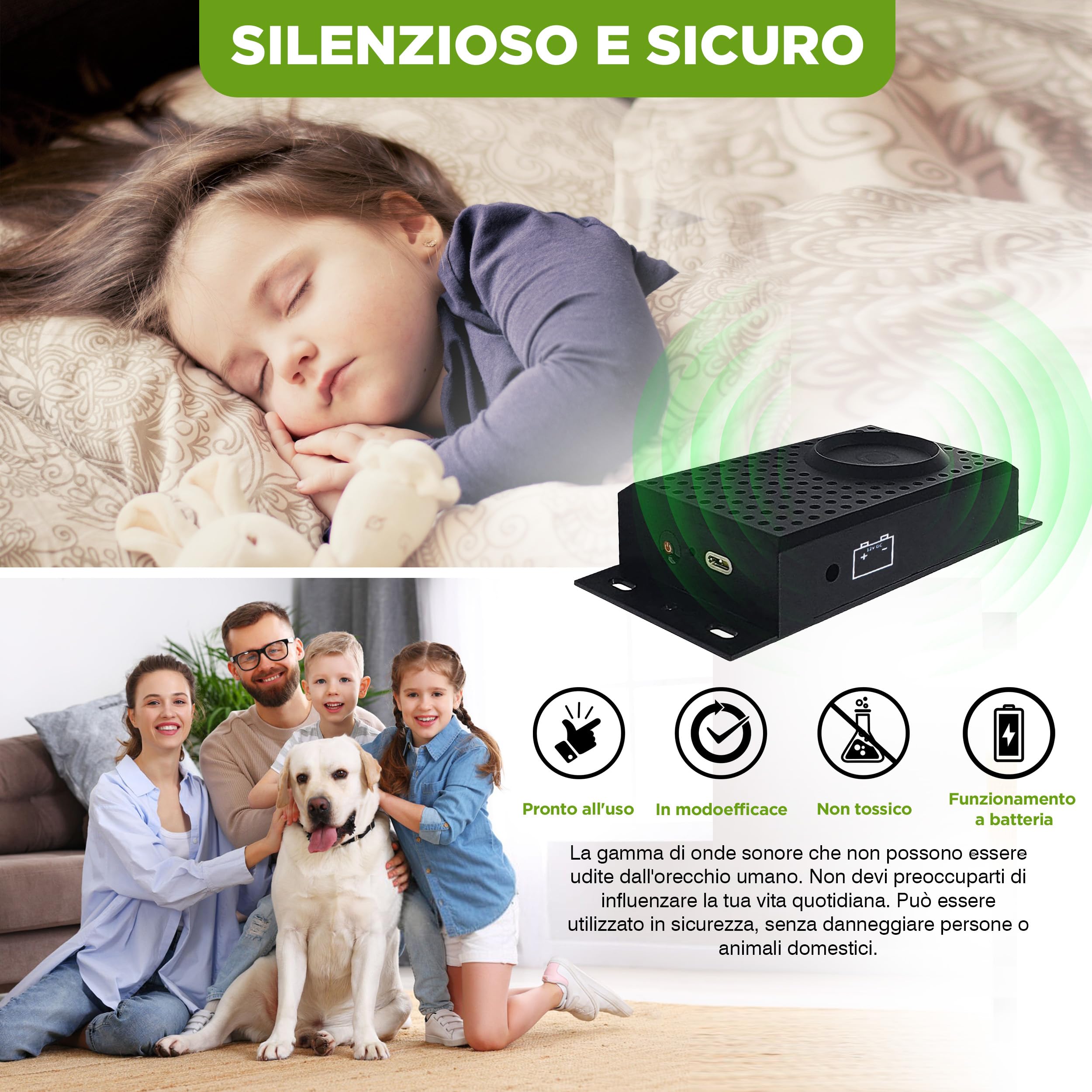 ISOTRONIC repellente martore luce LED ultrasuoni batteria auto soffitta garage casa protezione topi ratti ghiri 2 pezzi efficace interno esterno difesa dissuasore stop parassiti mobile sicurezza