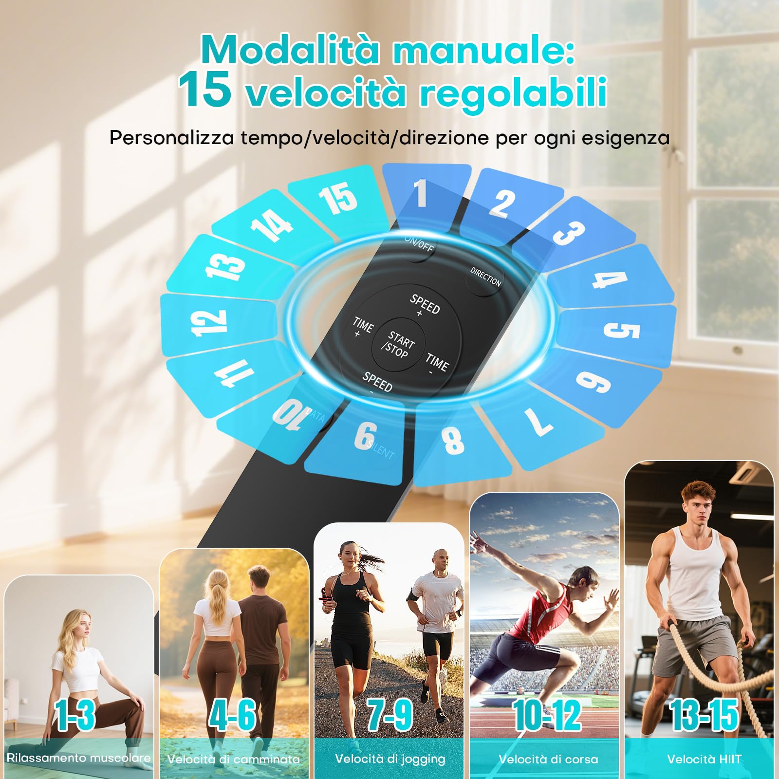 FOUSAE Ellittica Elettrico, 2 in 1 Pedaliera Elettrica con 15 velocità Regolabili e 3 modalità Automatiche, Cross Trainer da Seduti con Telecomando, Pedaliera per Anziani Silenzioso e Portatile