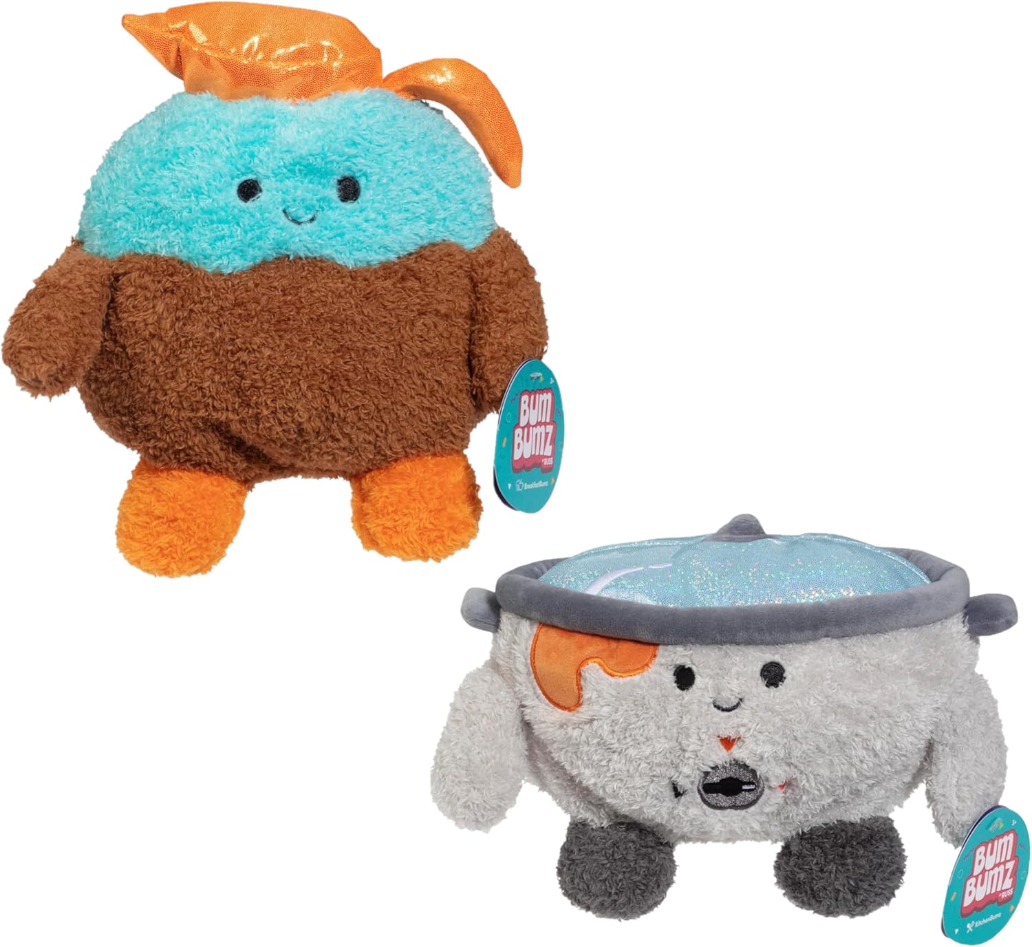 BumBumz Officially Licensed Large 7.5" Coffee Pot & Slow Cooker Weighted Sensory Plush 2-Pack | Soft, Fuzzy Stuffed Animal Toys | Sensory Support Gift for Kids, Boys & Girls
