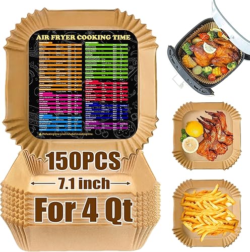 Forros para freidora de aire de 4 cuartos para freidora de aire Chefman, forros desechables de 7.1 pulgadas para freidora de aire instantánea Vortex